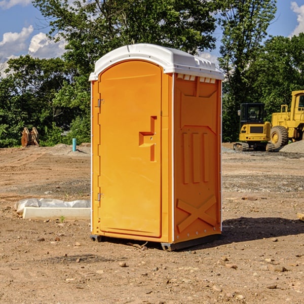 how often are the portable toilets cleaned and serviced during a rental period in Pueblo